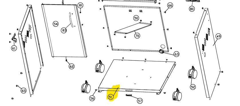 Panneau sol Barbecue Napoleon Triumph 325, Z010-0010-GY1SG