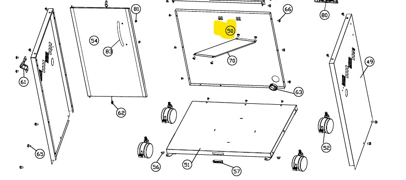 Panneau arrière Barbecue Napoleon Triumph 325, Z476-0002-GY1SG