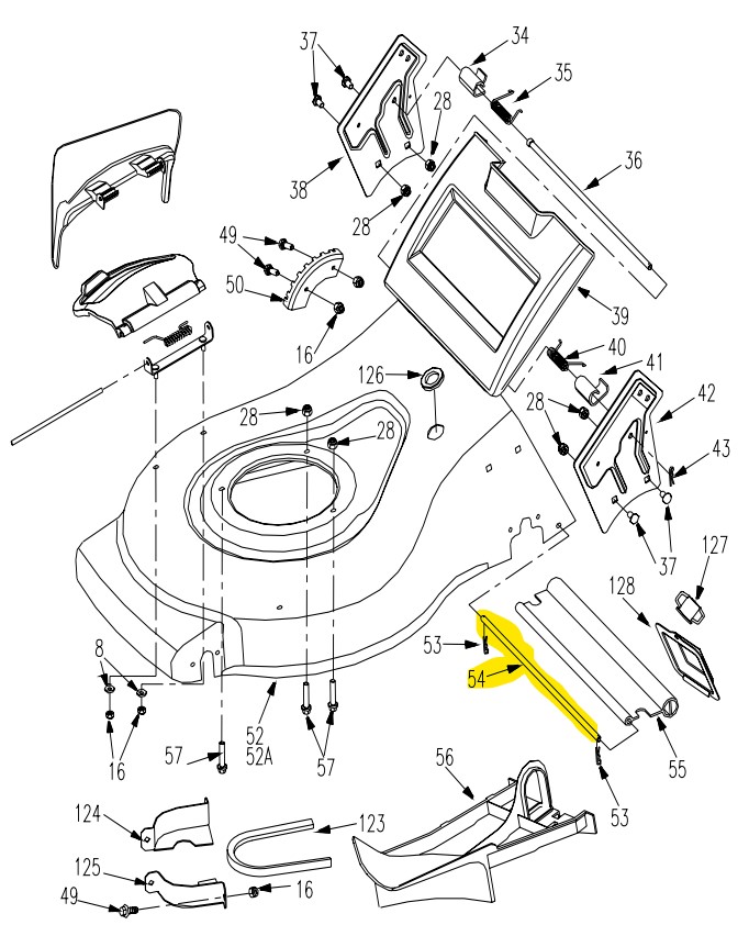 Axe de bavette arrière GTM460SP1, MZ5002000006, MZ450XSS46-07, MZ450XSS4607