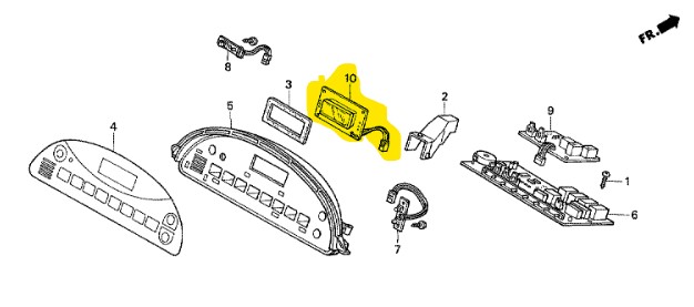 Ecran digital Honda HF2417-2620, 80410-VK1-003, 80410VK1003