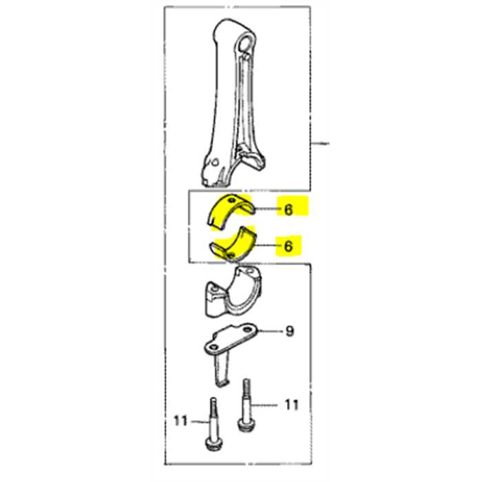 Coquille bielle g-gv400 - OBSOLETE - a la pièce, 13225890003, 13225-890-003