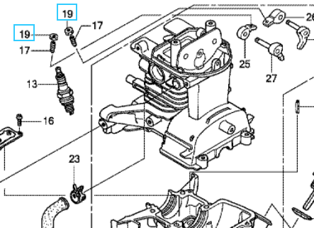 ECROU DE REGLAGE DE SOUPAPE HONDA GX25, 90206-ZM3-000