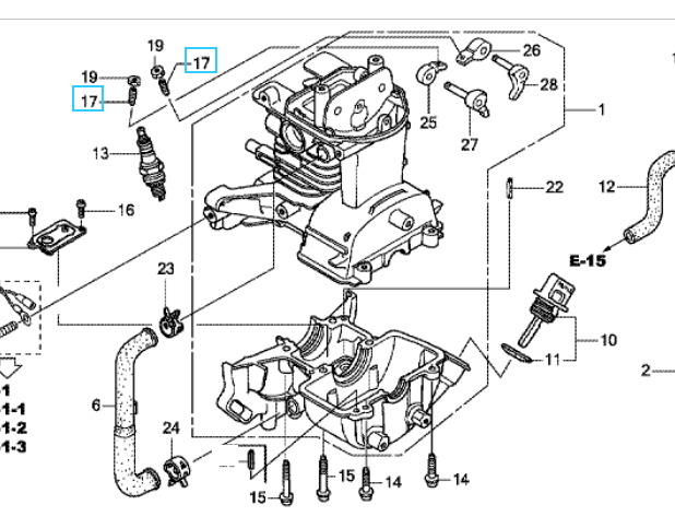 VIS DE REGLAGE DE SOUPAPE HONDA GX25, 90017-Z0H-000