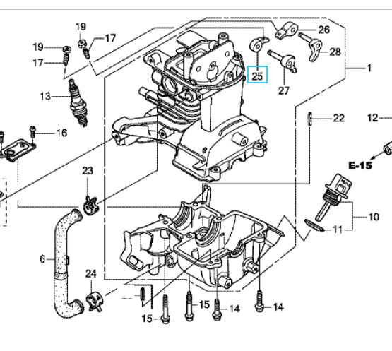 CULBUTEUR DE SOUPAPE D'ADMISSION HONDA GX25, 14431-Z0H-003