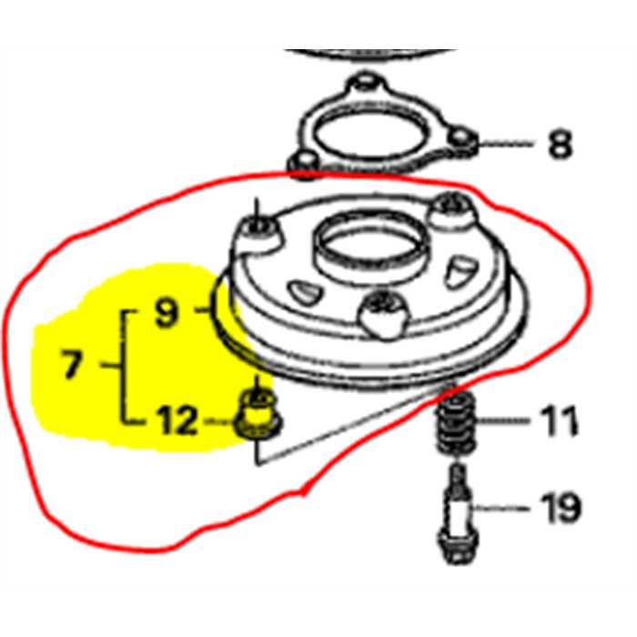 Coupolle de support de frein de lame HONDA HRH536, 75100VA4010, 75100-VA4-010