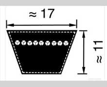 Courroie mitsuboshi B32 17x816LI 17X859LD 17X885LA, B32, B-32, FGP013500, VB17800