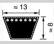 Courroie mitsuboshi a77.5 3x pour castel garden SD98 courroie de lames, A77.5, 1350615040, 350615040, 135061504/0, 135061504/0