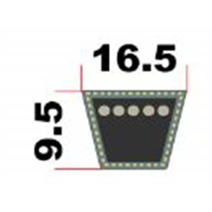 Courroie trapezoidale lb77 mitsuboshi, LB-77, FGP420857, LB77