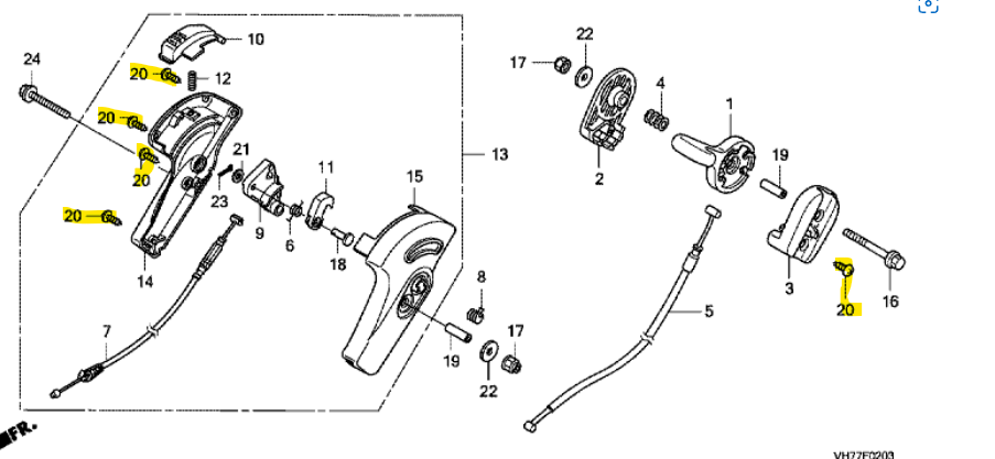 Vis autotaraudeuse Honda HRX537, 93911-14280, 9391114280