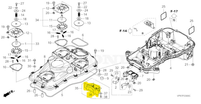 Couvercle Miimo 3000, 50106-VP9-PA0, 50106VP9PA0