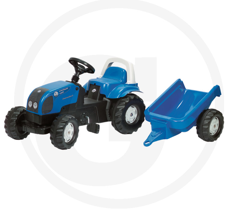 Jouet tracteur a pédales LANDINI avec remorque Rolly Toys, 600011841, 011841