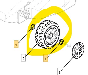 roue castel garden 534tr 210mm sur roulement (roulement 122122206/0 non inclus ), 381007390/2, 3810073902, 6542753