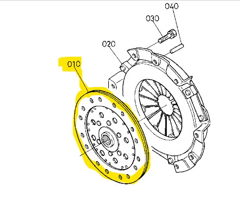 Disque d'embrayage Kubota B2410, 6C040-13402, 6C04013402