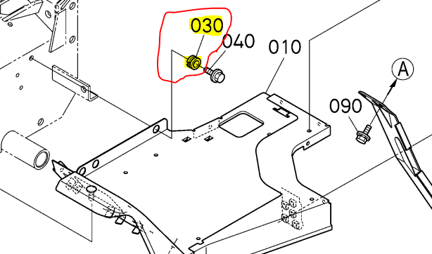 Silent-bloc de marche pied KUBOTA B3030, 6A700-51330, 6A70051330, 6A700-51332, 6A70051332