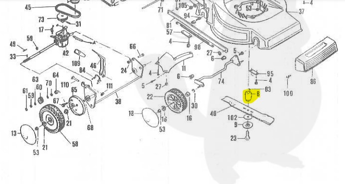 Moyeu court Pilote L550, PI722441, 722441