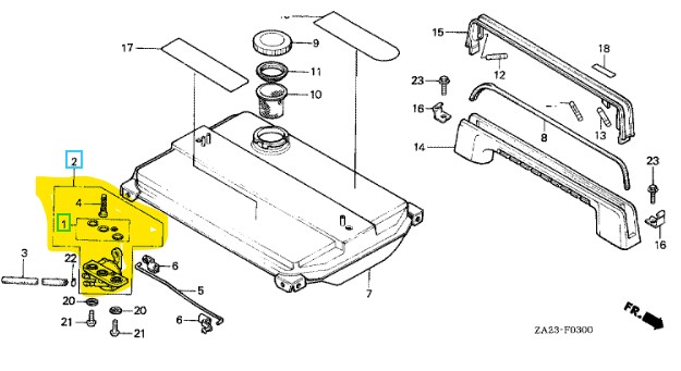 Robinet d'essence Honda EX500, 16950-892-003, 16950892003