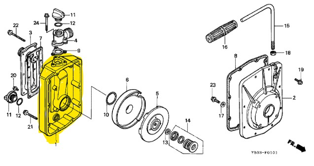 Carter Honda WB10, 78101-YB0-712, 78101YB0712