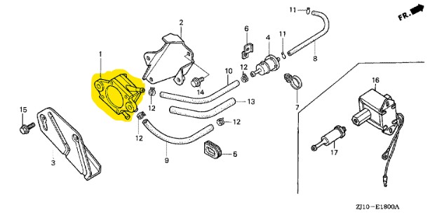 Pompe à carburant Honda GX620, 16700-ZJ1-003, 16700ZJ1003