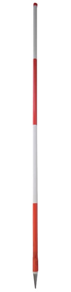 Jalon acier Rouge - Blanc 200cm - 28mm bois revetement plastique,  8712129609058