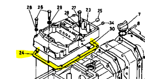 Joint couvercle de levier vitesses et PTO KUBOTA L245DT, 3244899080, 32448-99080, 34650-59140, 3465059140