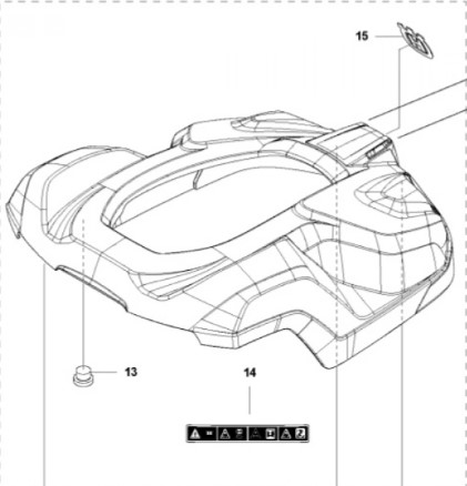 Coque Husqvarna Automower, 5839431-03, 583943103, 732583943103