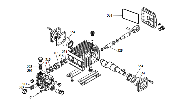 Kit pompe complète Pramac PW3000, G080516, 080516