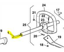 Axe de transmission sortie moteur 774mm ACTIVE multifonction evo, 21640, AC21640, AC-21640, 021640, 24961, 024961, AC24961, AC-24961