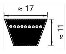 courroie crantée 5/8 53pouces, 5L530KLAGM, 5/8X53, VB171275, 5/8" x 53"