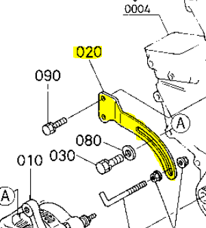 Patte support alternateur Kubota G18, 17548-64420, 1754864420, 15881-64420, 1588164420, 17548-6442-0