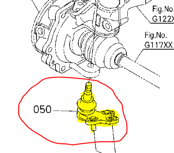 Rotule de suspension KUBOTA RTV, K7561-18530, K756118530, K756118534, K7561-18534