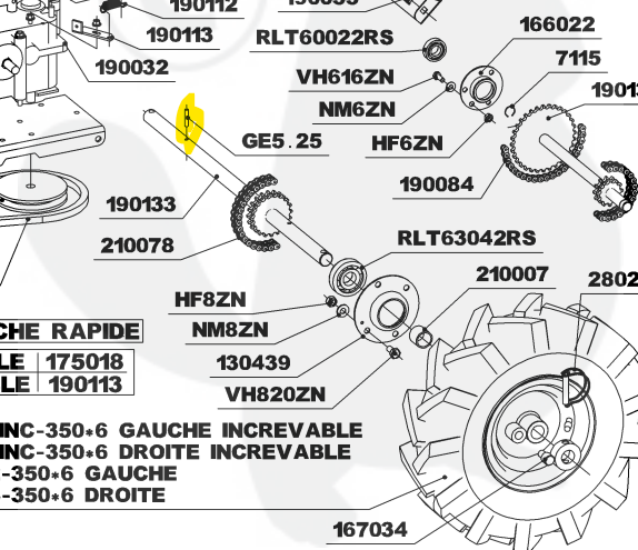 CALE DE ROUE ROQUE ET LECOEUR RL115