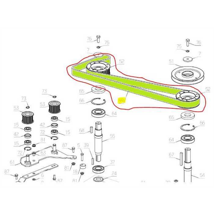 Courroie de lame crantée Etesia HVHP 2 - HVHPX2 à  partir du numéro 201777, 51943, ET51943