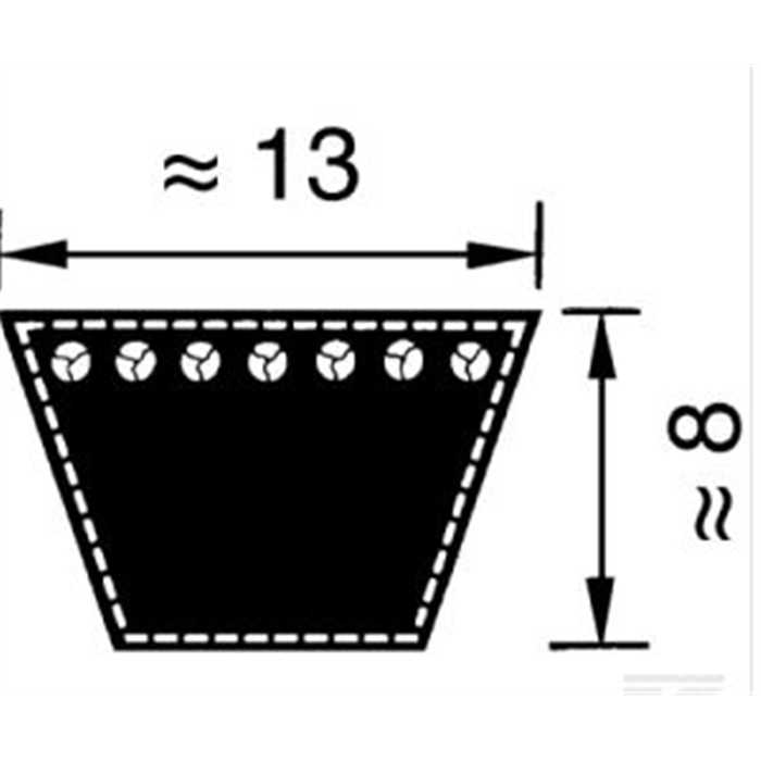 Courroie mitsuboshi a97 13x, A97, A-97, 135062019/0, 1134-9178-01