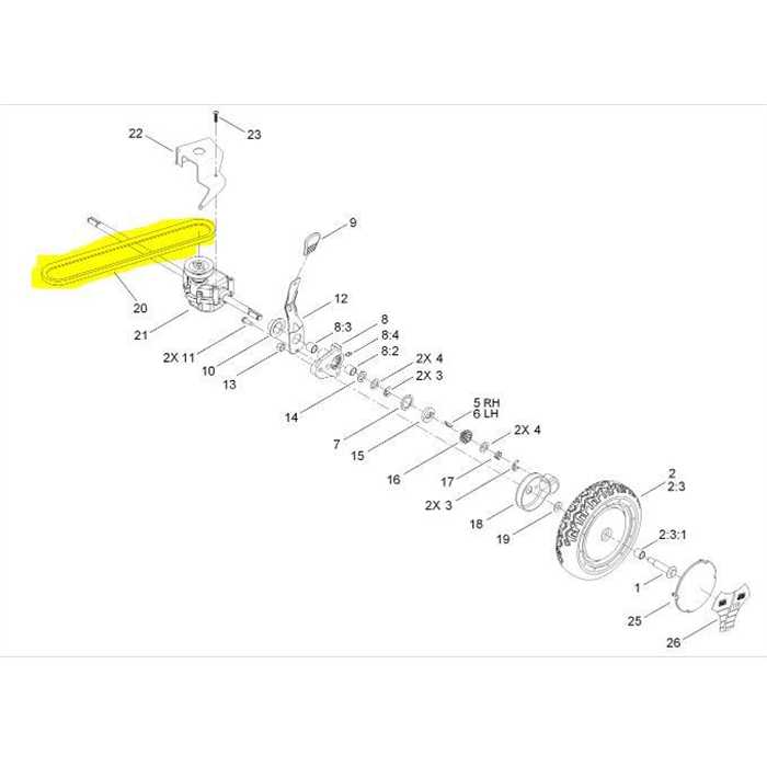 Courroie de traction Toro 20792 SR4 super recycler, FGP013374, 92 1043, 921043