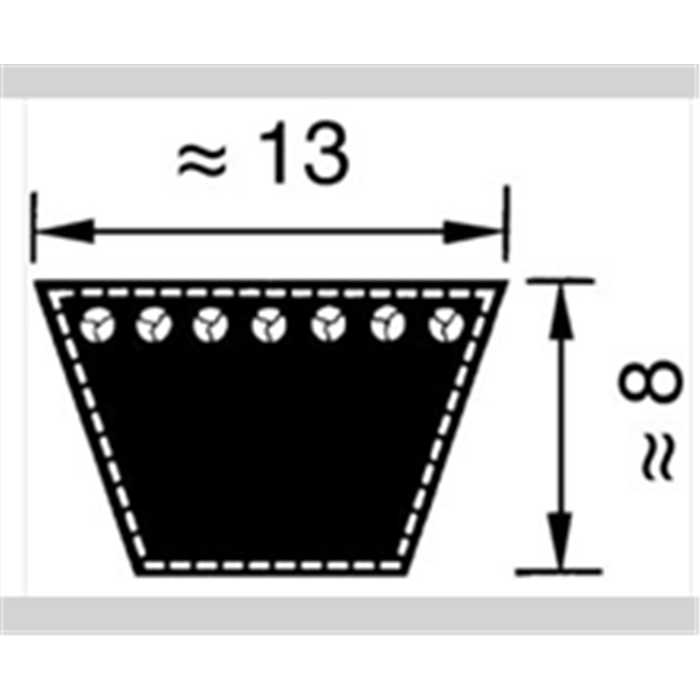 courroie trapezoidale crantée 59pouces, 4L590, AX57, 13A1500C