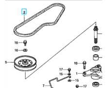 Courroie enclenchement de lame sb52 H1011, 76181-772-L02