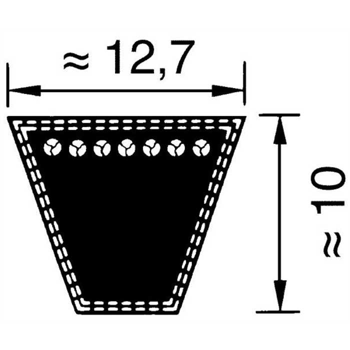 Courroie spa 1557, SPA1557