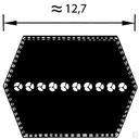 courroie hexagonale 1/2 2340mm, 8716106063147, 3500881, 754-0470, LG2000604, LB514877, 4014486960686, AA2370, 3582321421834, 754-0527, AA91