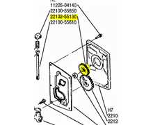 Couronne pompe a huile 350, V060000100, 22102-55130, SI2210255130, SIV060000100, 2210255130