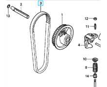 Courroie de distribution HONDA GX100 EU20i 61yu7 g-200, 14400-Z0D-003