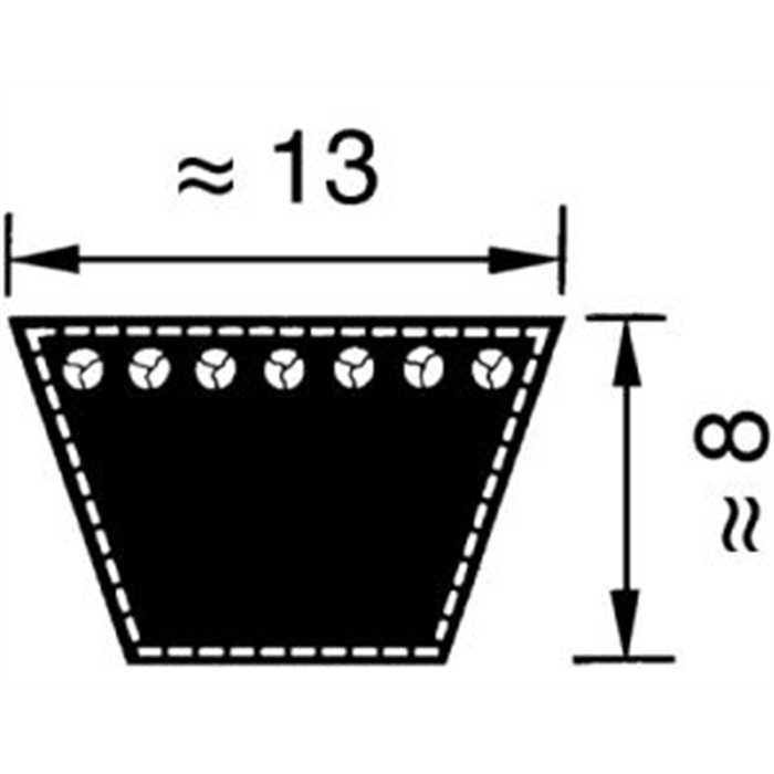 Courroie mitsuboshi a90 13x, A-90, A90