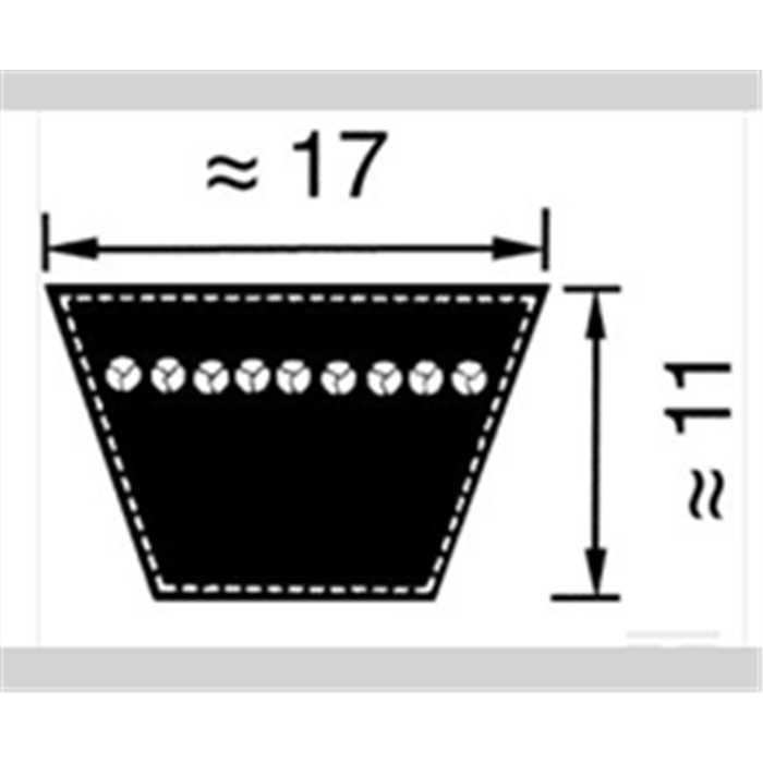 Courroie mitsuboshi B39 17x, B-39, B39