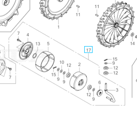 Roue avant complet miimo 3000, 44700-VP9-000, 44700VP9000