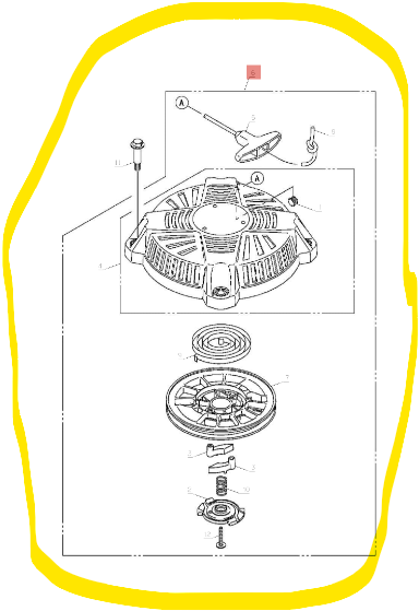 Lanceur complet Etesia LKX2, 490882582, 17559, ET-490882582, ET-17559