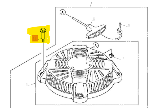 Vis de fixation Lanceur Etesia LKX2, 17958