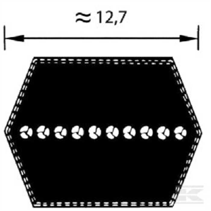 courroie hexagonale aa72, AA-72, AA72