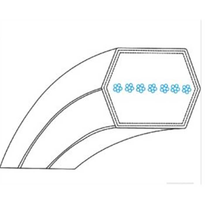 Courroie de lame hexagonale MTD-cub cadet, AA93, 754-0470