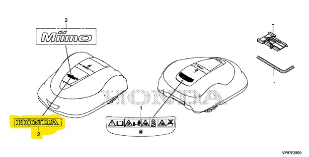 Autocolant HONDA pour Miimo, 87531-VP9-000