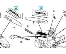 Autocollant blanc marque HONDA HF2417, 87101-VK1-A10