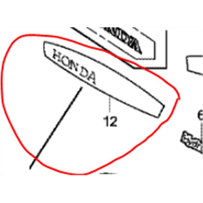 Autocollant de capot droit -- HONDA -- HF**, 80179VK1003, 80179-VK1-003